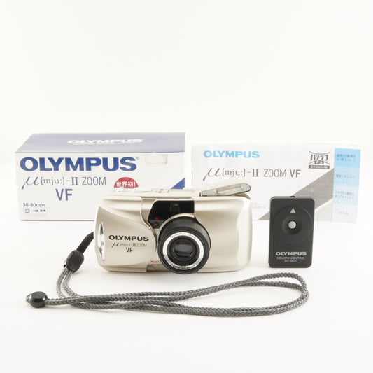 OLYMPUS mju II ZOOM VF [mju:] In Box Point & Shoot Film Camera from Japan #7497