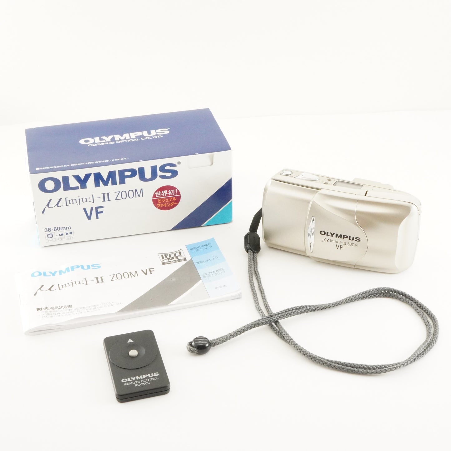 OLYMPUS mju II ZOOM VF [mju:] In Box Point & Shoot Film Camera from Japan #7497