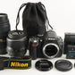 [S/C  2,399] Nikon D5200 + AF-S 18-55mm + 55-300mm & 16GB SDHC from Japan #1643