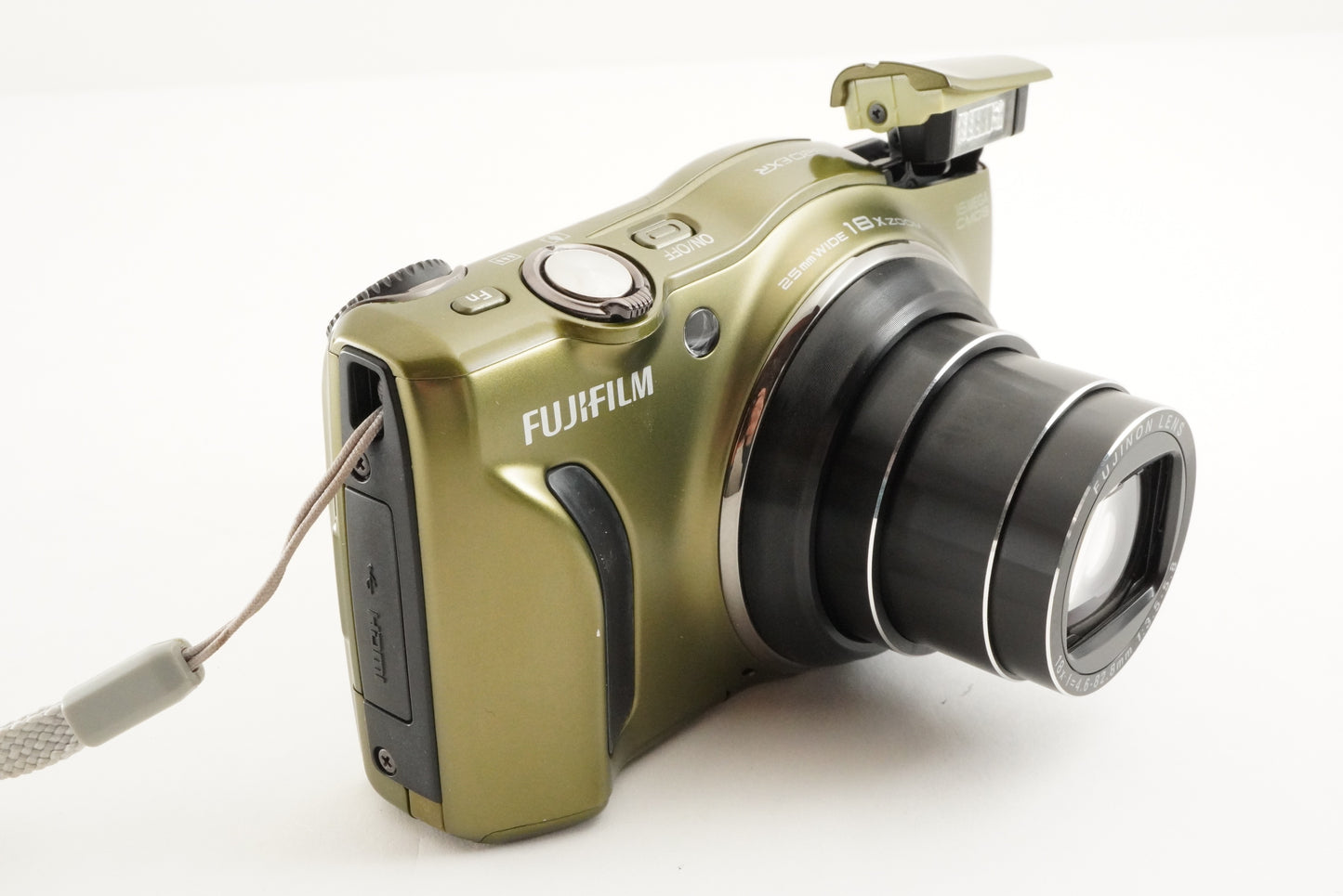 FUJIFILM FINEPIX F820 EXR Olive & 4GB SDHC Card Digital Camera from Japan #1765