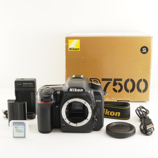 [Only 834 Shots] Nikon D7500 In Box +32GB SDHC Card DSLR Camera from Japan #7471