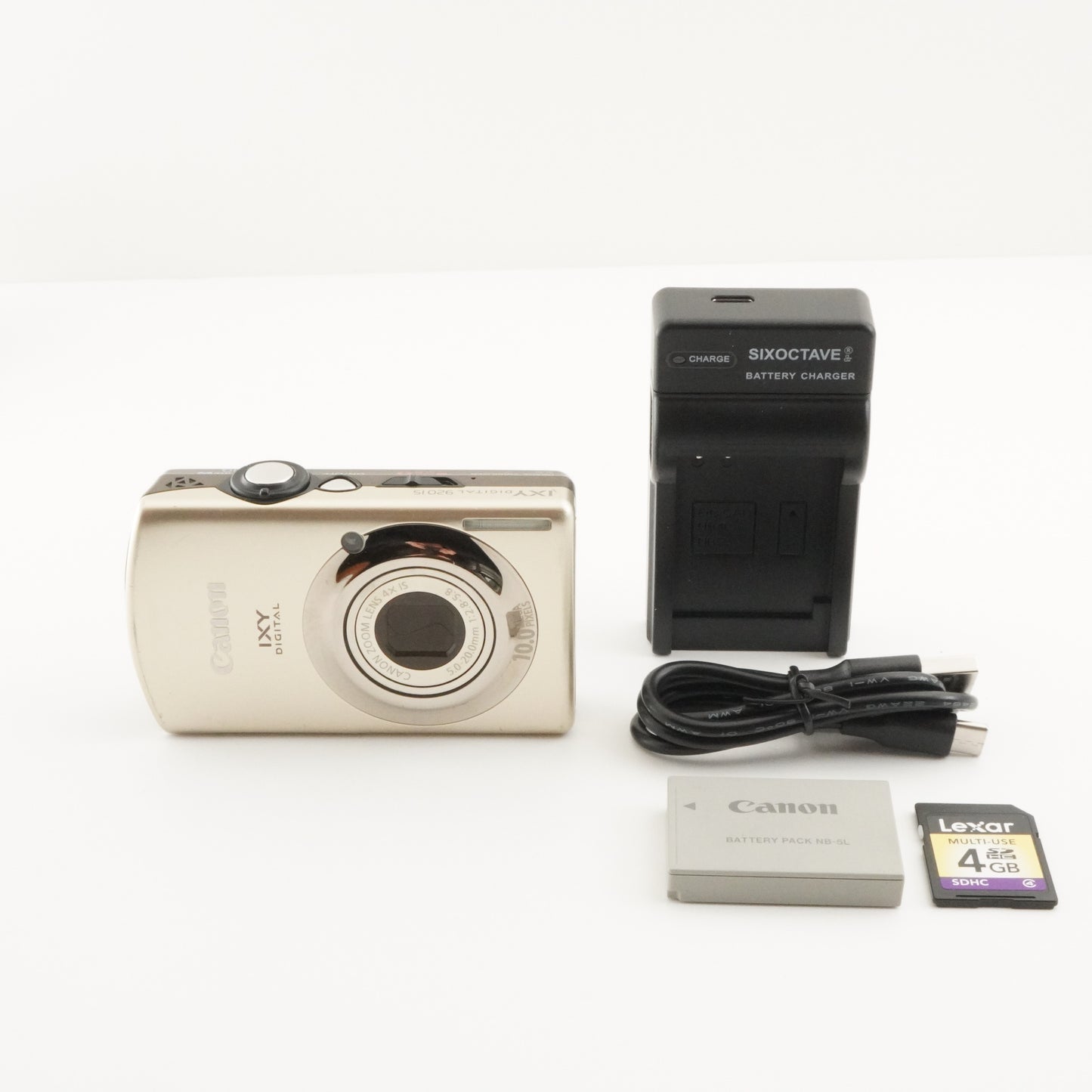 Canon IXY DIGITAL 920 IS Gold With 4GB SDHC Card Digital Camera from Japan #4735
