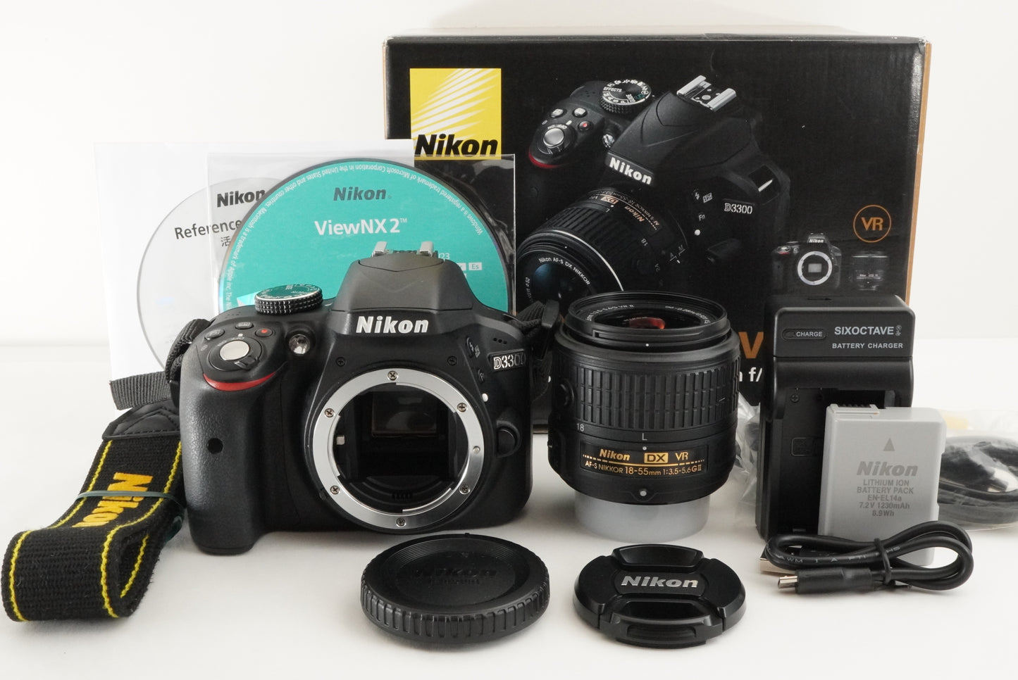 [S/C 1,301] Nikon D3300 + AF-S 18-55mm F3.5-5.6 G II VR In Box from Japan #1864