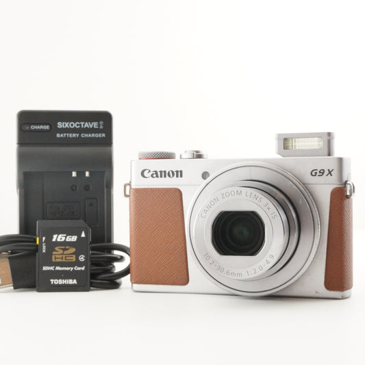 Canon PowerShot G9X Mark II Silver With 16GB SDHC Card from Japan #6473