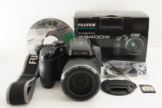 FUJIFILM FINEPIX S9400W Black In Box With 4GB SDHC Card from Japan #1853