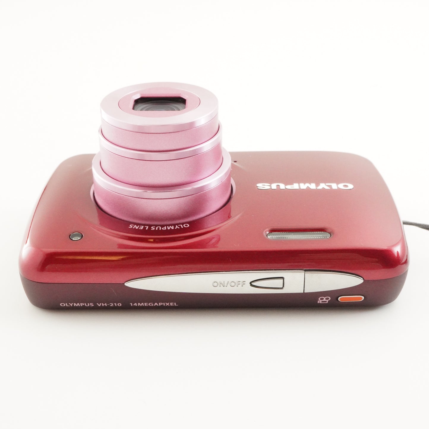 OLYMPUS VH-210 Red With 4GB SDHC Card Digital Camera from Japan #6155