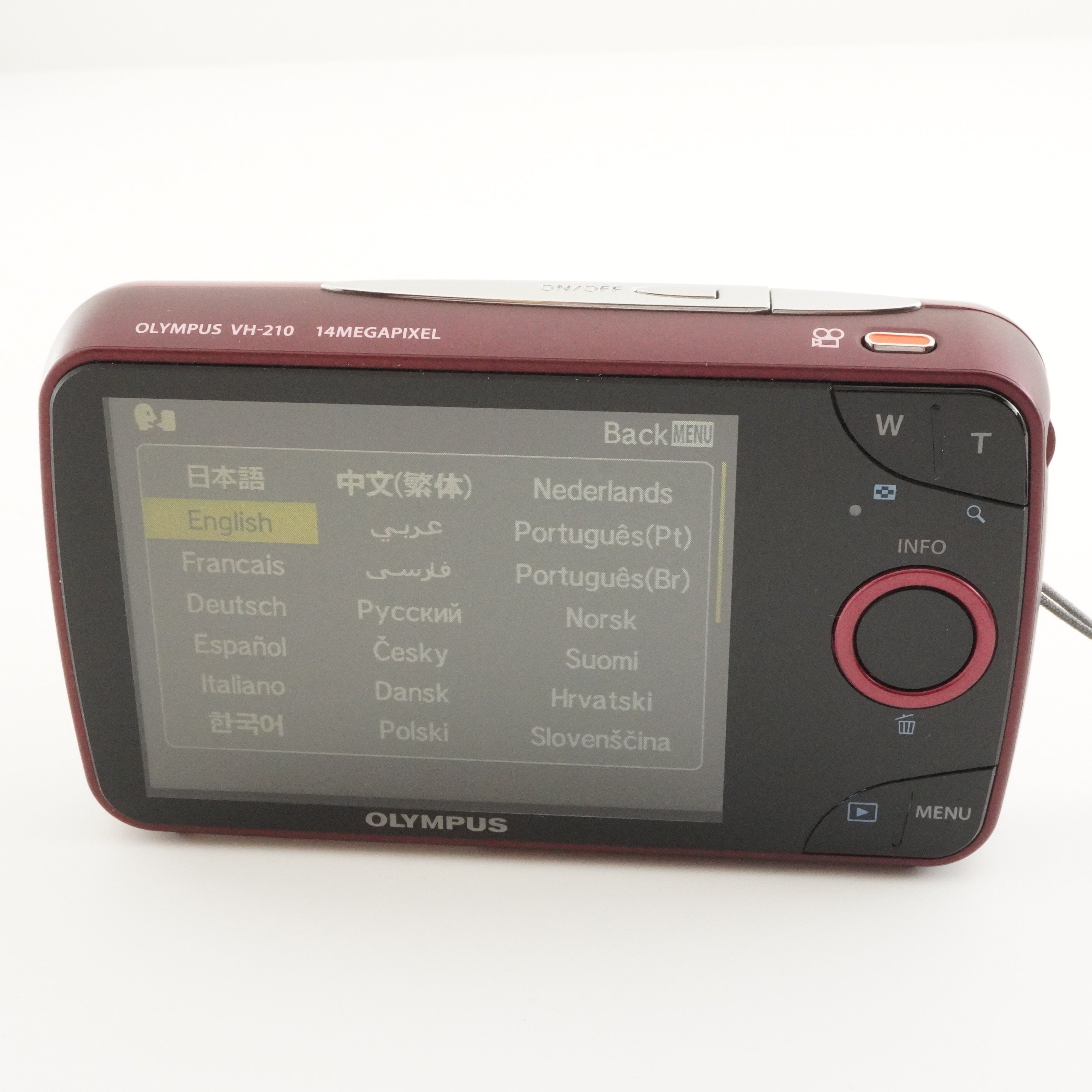 OLYMPUS - VH-210 レッド  M222 OLYMPUS - VH-210 レッド M222の通販 by エコスタ｜オリンパス