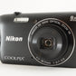 Nikon COOLPIX S3700 Black In Box & 4GB SDHC Card Digital Camera from Japan #1855