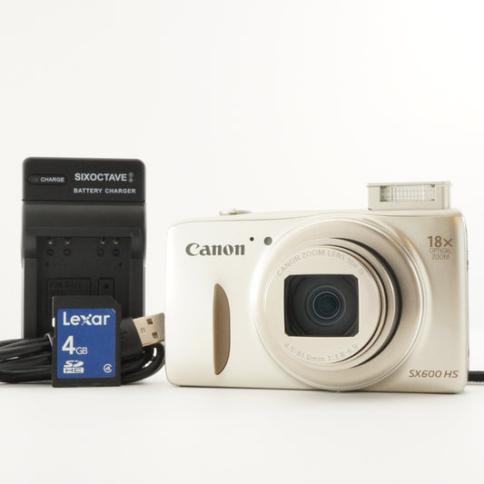 Canon PowerShot SX600 HS Gold With 4GB SDHC Card Digital Camera from Japan #6168