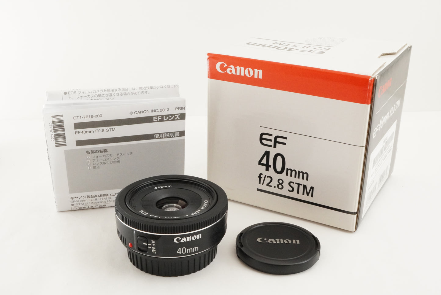 Canon EF 40mm F2.8 STM Black In Box AF Prime Lens from Japan #1904