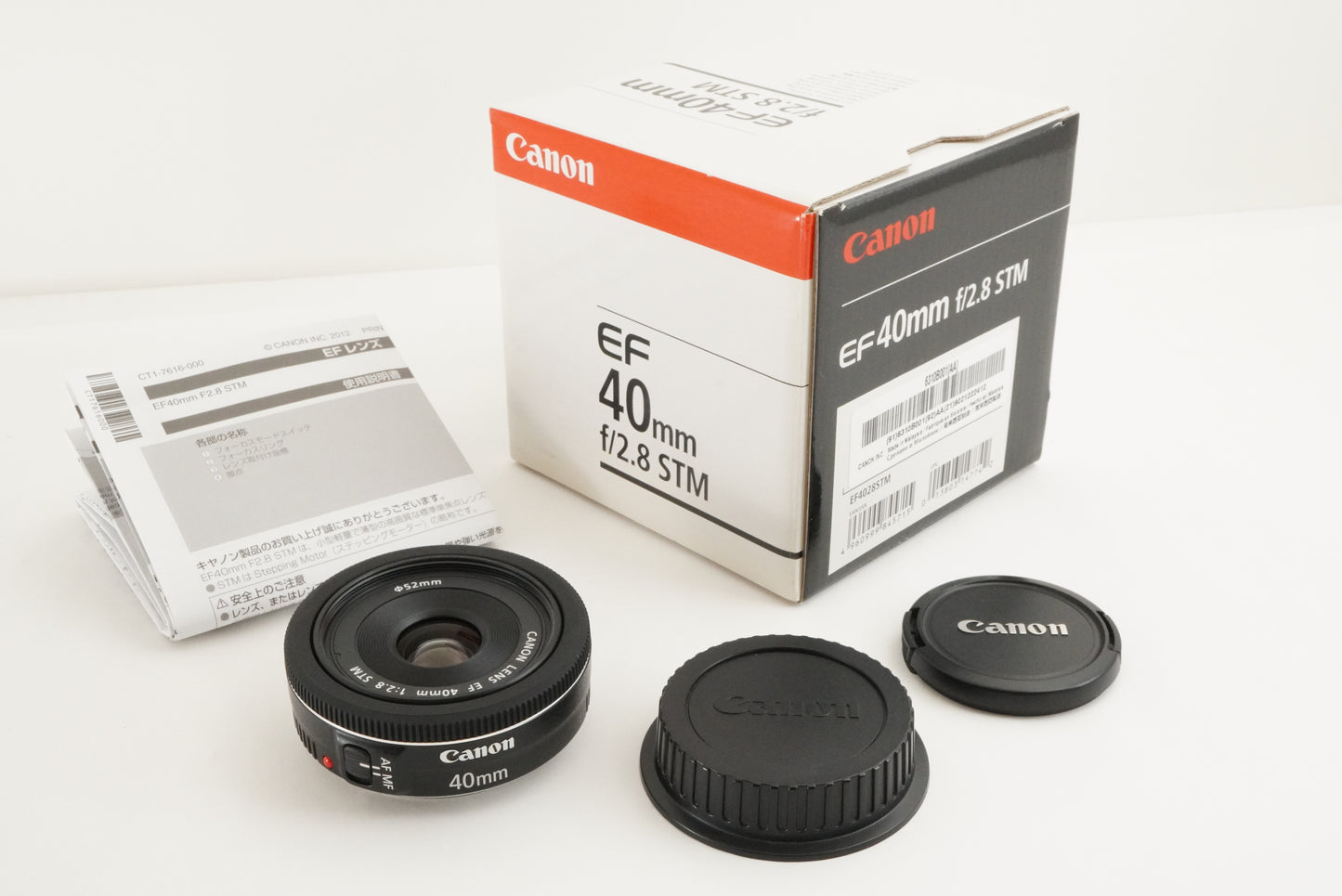 Canon EF 40mm F2.8 STM Black In Box AF Prime Lens from Japan #1904