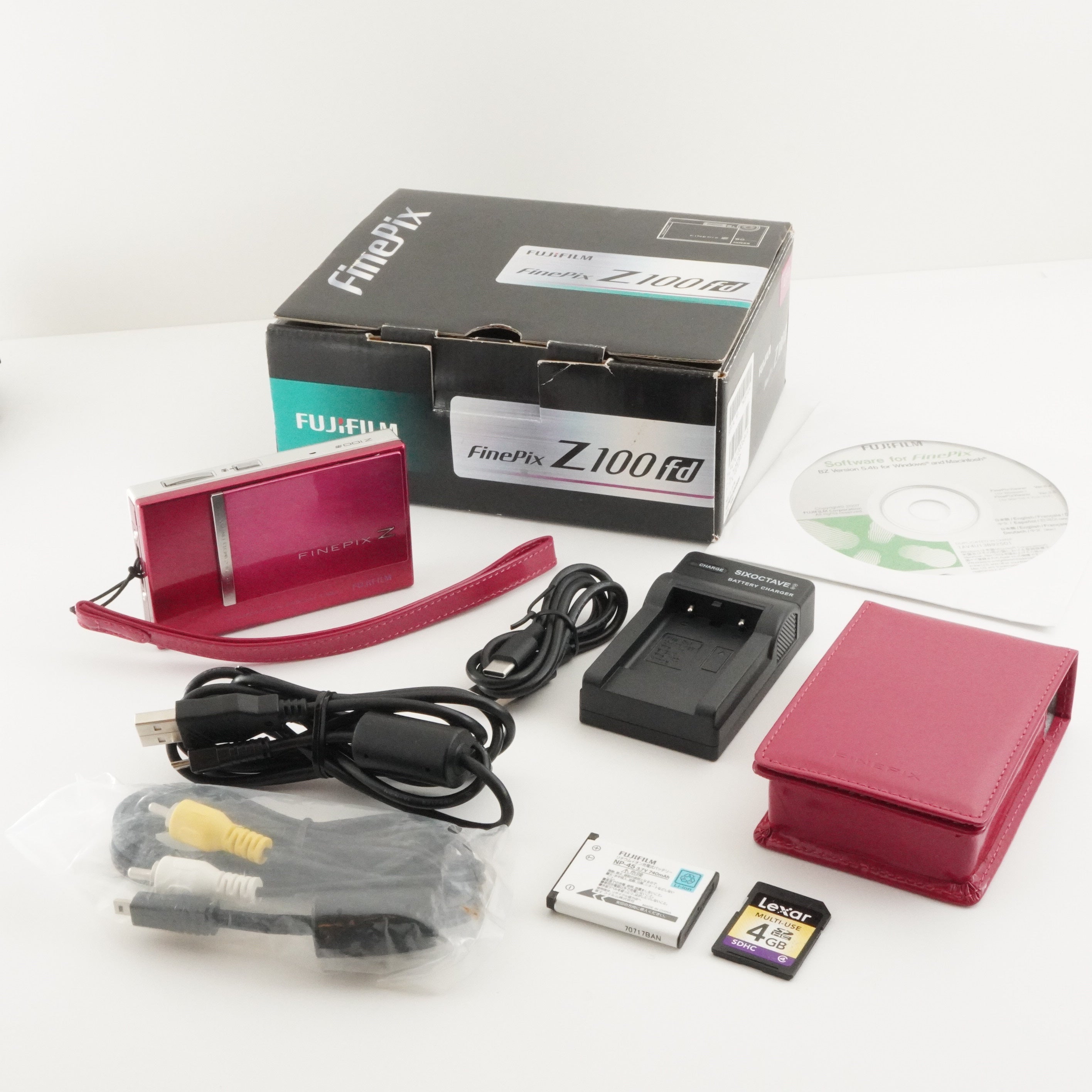 FUJIFILM FinePix Z100fd Pink In Box With 4GB SDHC Card from Japan