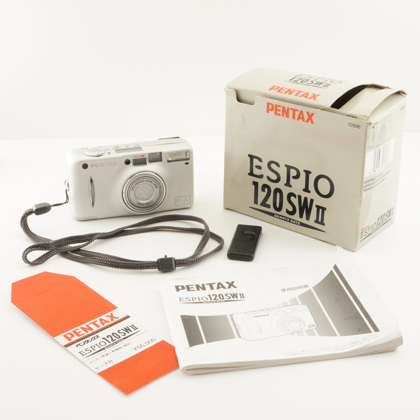 PENTAX ESPIO 120SW II Silver In Box Point & Shoot Film Camera from Japan #6464