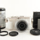 [S/C 2,595] OLYMPUS PEN E-PL10 White + 14-42mm EZ + 40-150mm from Japan #1869