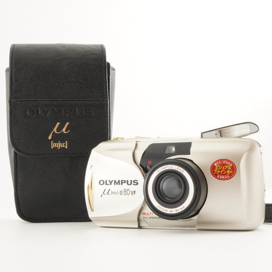 OLYMPUS mju II [mju:]-II 80VF + Case Point & Shoot Film Camera from Japan #3484