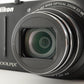 Nikon COOLPIX S9300 Black With 4GB SDHC Card Digital Camera from Japan #3268