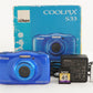 Nikon COOLPIX S33 Blue In Box With 4GB SDHC Card Digital Camera from Japan #2019