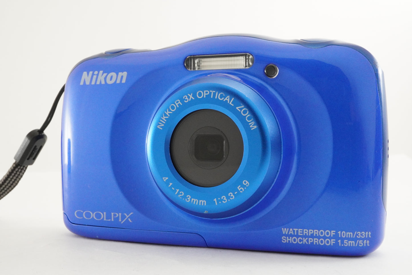 Nikon COOLPIX S33 Blue In Box With 4GB SDHC Card Digital Camera from Japan #2019