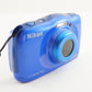 Nikon COOLPIX S33 Blue In Box With 4GB SDHC Card Digital Camera from Japan #2019