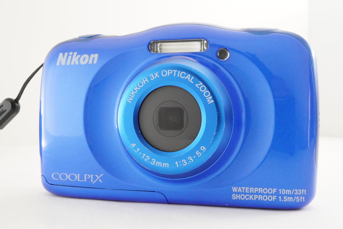 Nikon COOLPIX S33 Blue In Box With 4GB SDHC Card Digital Camera from Japan #2017