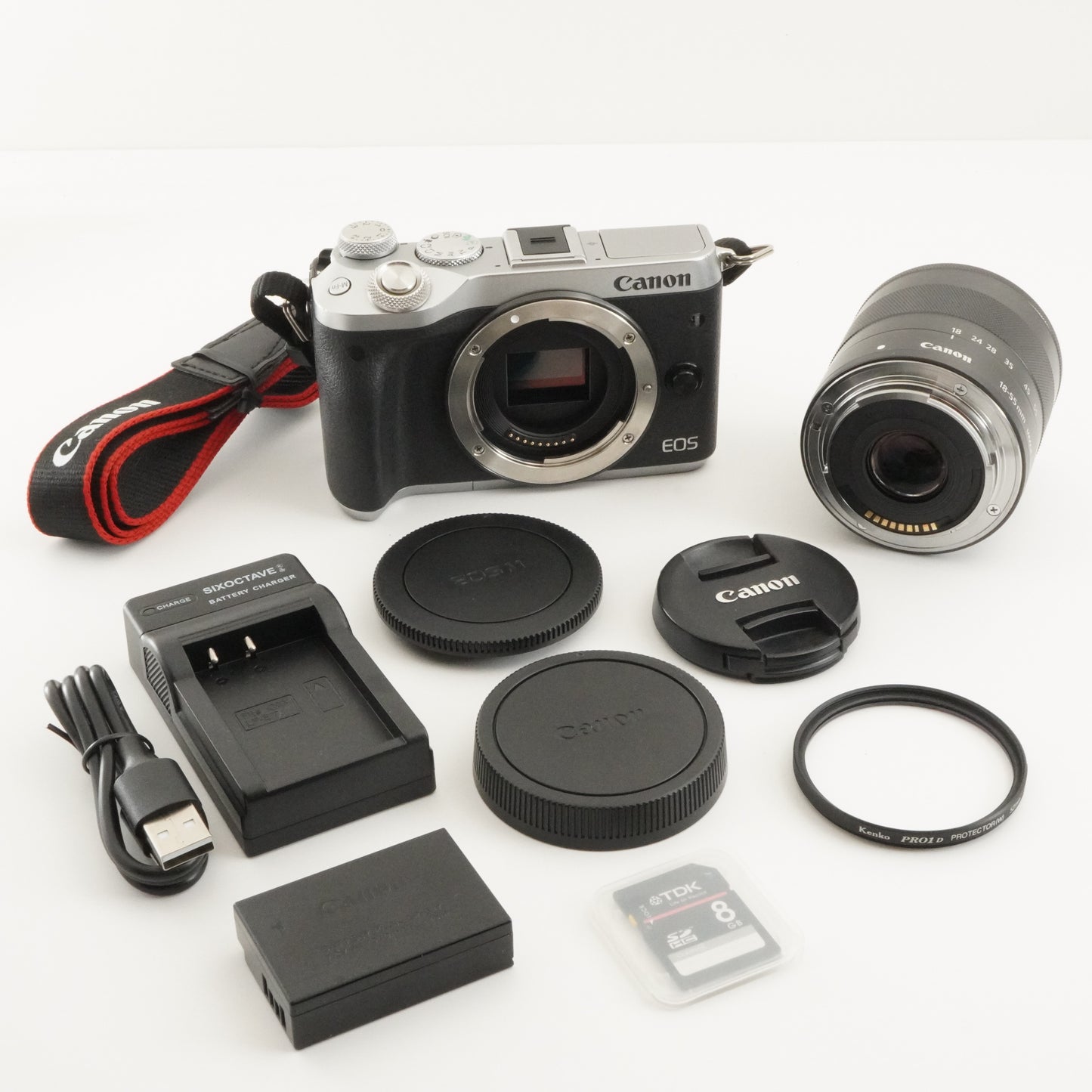 Canon EOS M6 Silver + EF-M 18-55mm F3.5-5.6 IS STM from Japan #5340