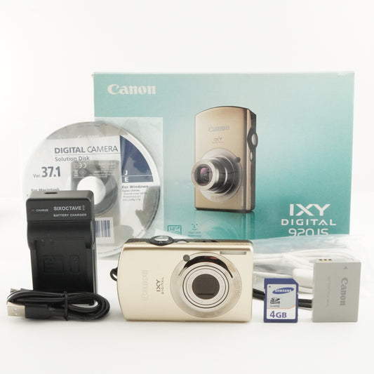 Canon IXY DIGITAL 920 IS In Box With 4GB SDHC Card from Japan #6516
