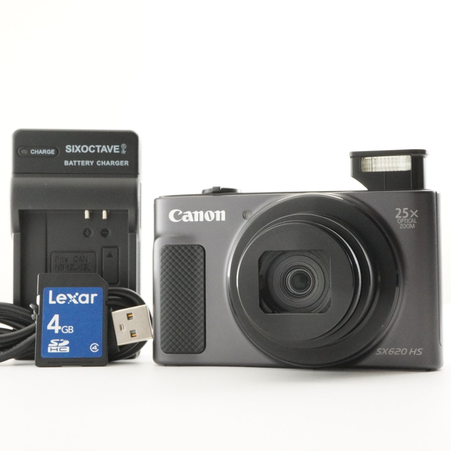 Canon PowerShot SX620 HS Black With 4GB SDHC Card from Japan #6800