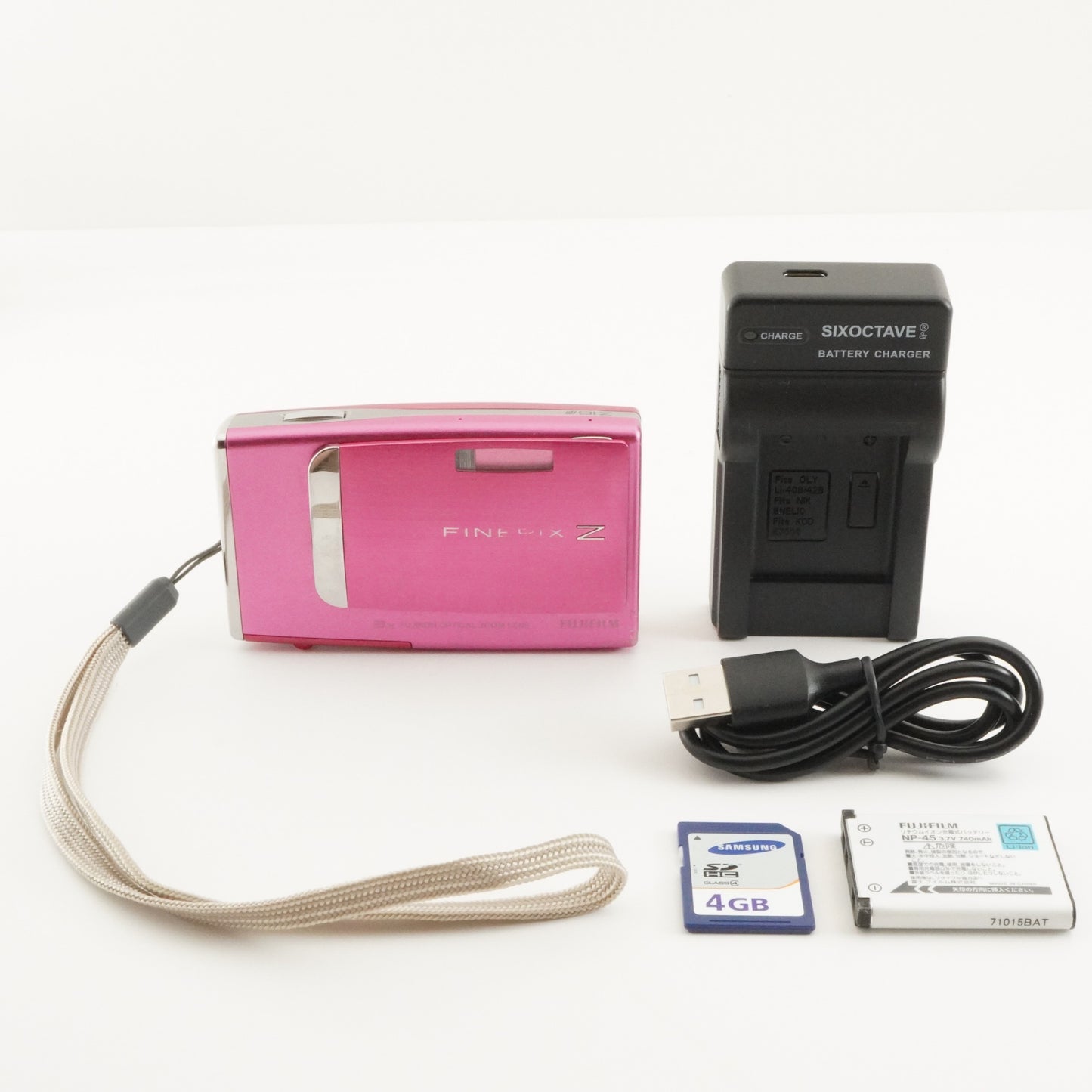 FUJIFILM FinePix Z10fd Pink With 4GB SDHC Card from Japan #6489