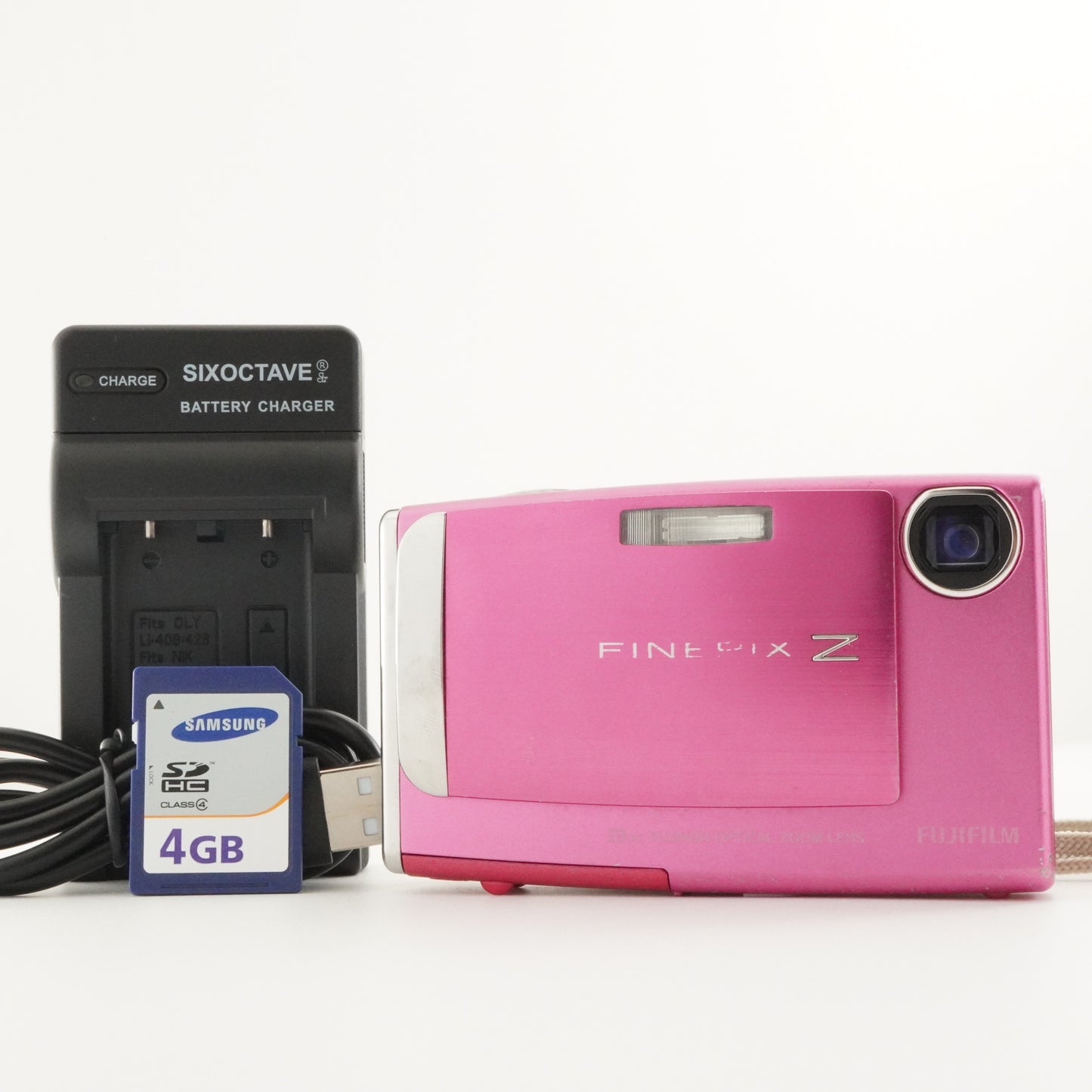 FUJIFILM FinePix Z10fd Pink With 4GB SDHC Card from Japan #6489
