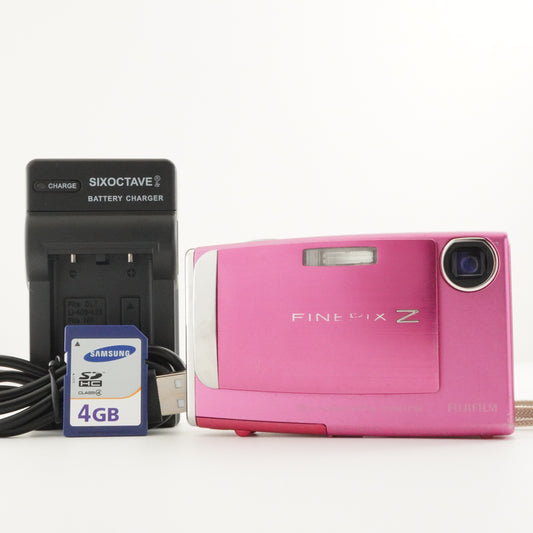 FUJIFILM FinePix Z10fd Pink With 4GB SDHC Card from Japan #6489