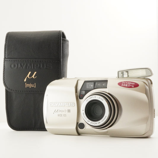 OLYMPUS mju III WIDE 100 [mju:] +Case Point & Shoot Film Camera from Japan #6918