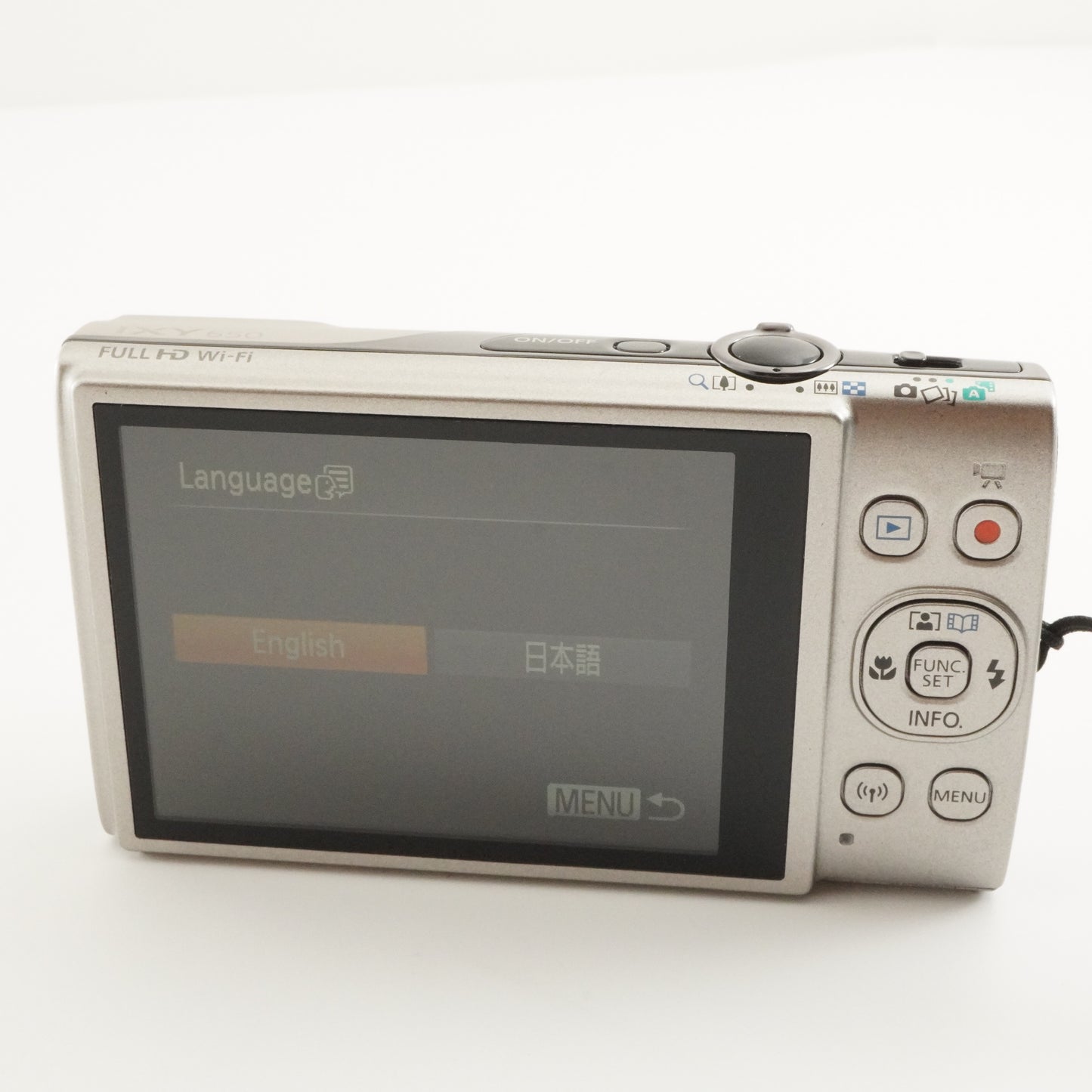Canon IXY 650 Silver With 4GB SDHC Card from Japan #6799