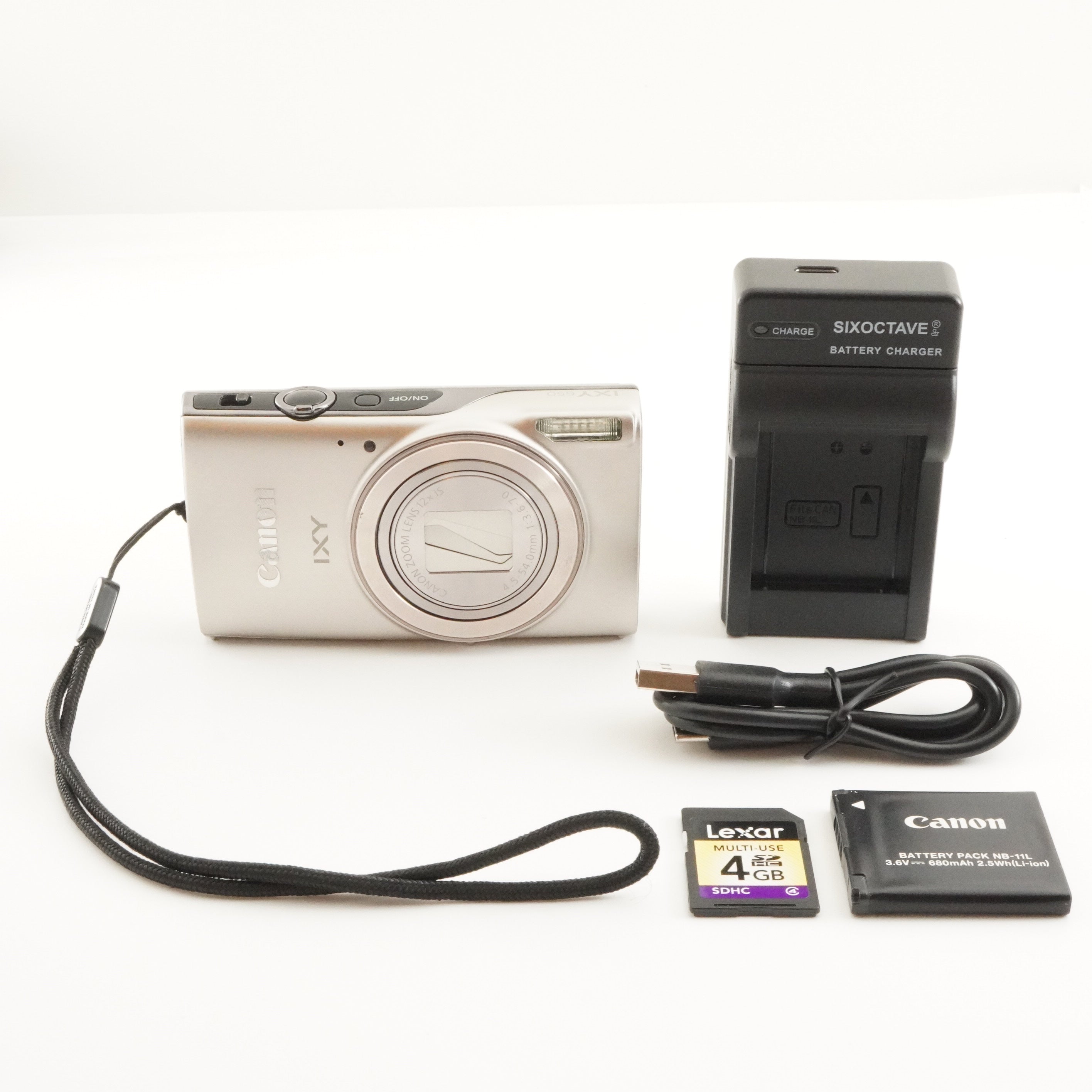 Canon IXY 650 Silver With 4GB SDHC Card from Japan #6799