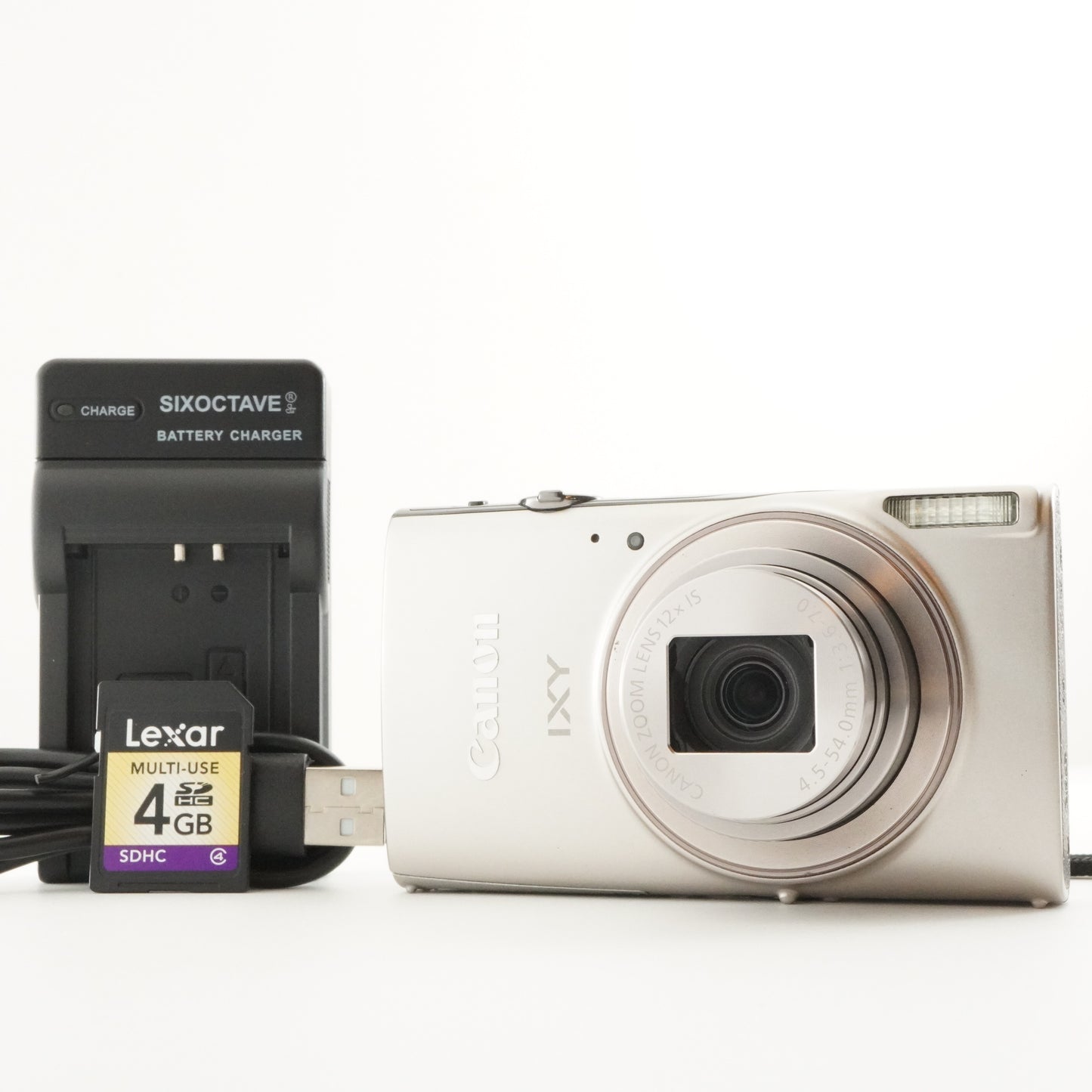 Canon IXY 650 Silver With 4GB SDHC Card from Japan #6799