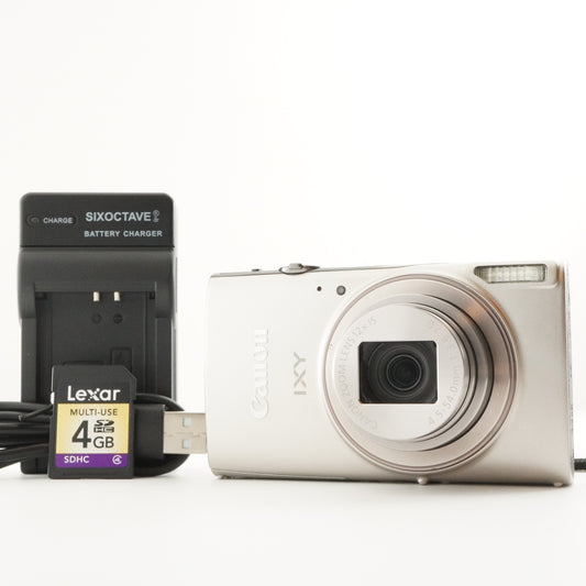 Canon IXY 650 Silver With 4GB SDHC Card from Japan #6799