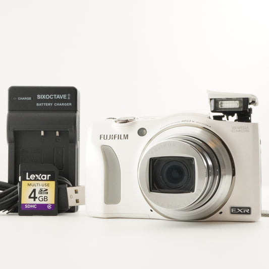 FUJIFILM Finepix F800 EXR White With 4GB SDHC Card from Japan #6529