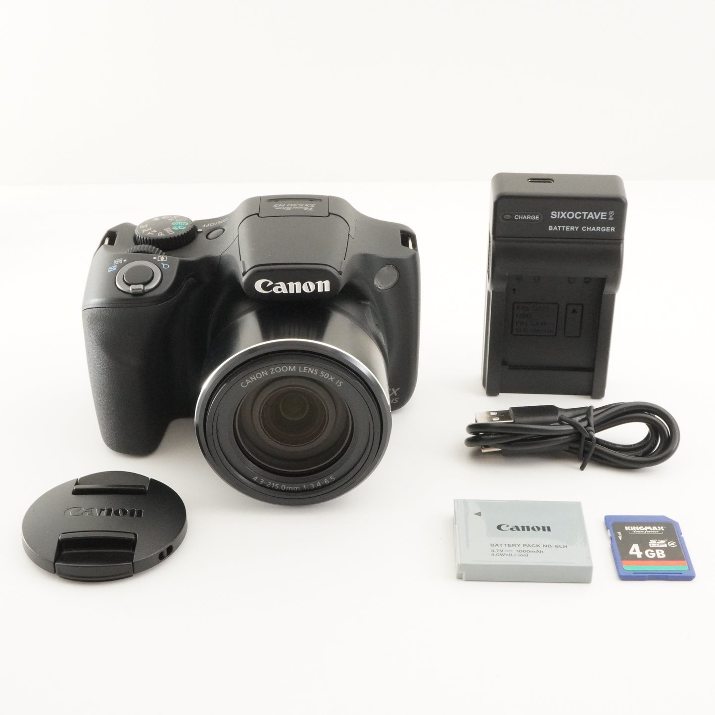 Canon PowerShot SX530 HS Black + 4GB SDHC Card Digital Camera from Japan #6937