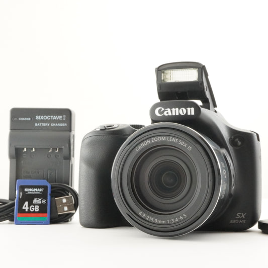 Canon PowerShot SX530 HS Black + 4GB SDHC Card Digital Camera from Japan #6937