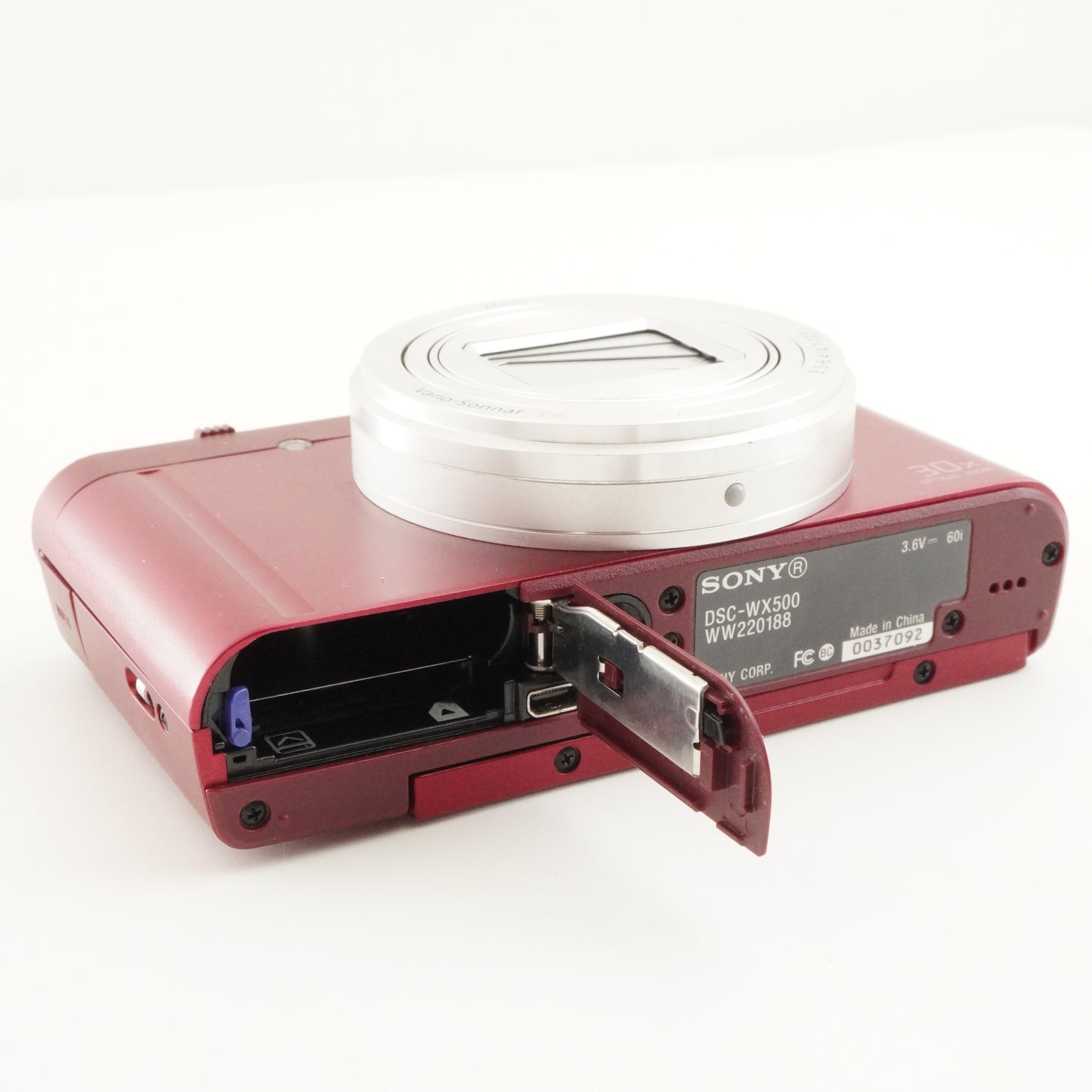 [English Setting] SONY Cyber-shot DSC-WX500 Red + 4GB SDHC Card from Japan #6903