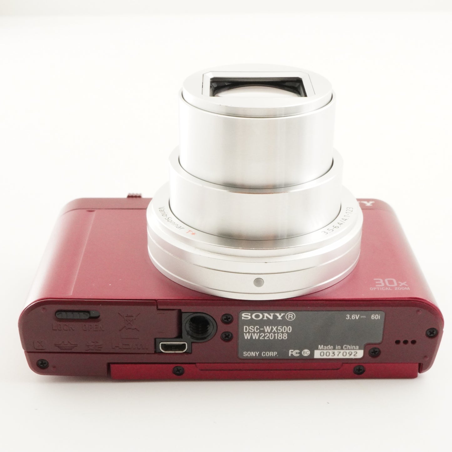 [English Setting] SONY Cyber-shot DSC-WX500 Red + 4GB SDHC Card from Japan #6903