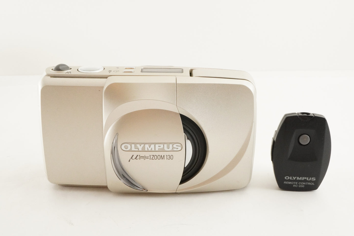 OLYMPUS mju [mju:] ZOOM 130 + RC-200 Point & Shoot Film Camera from Japan #1955