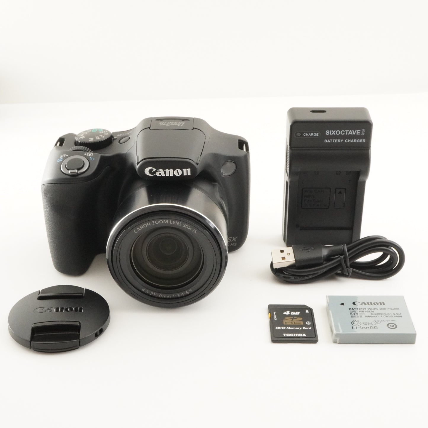 Canon PowerShot SX530 HS Black + 4GB SDHC Card Digital Camera from Japan #6938
