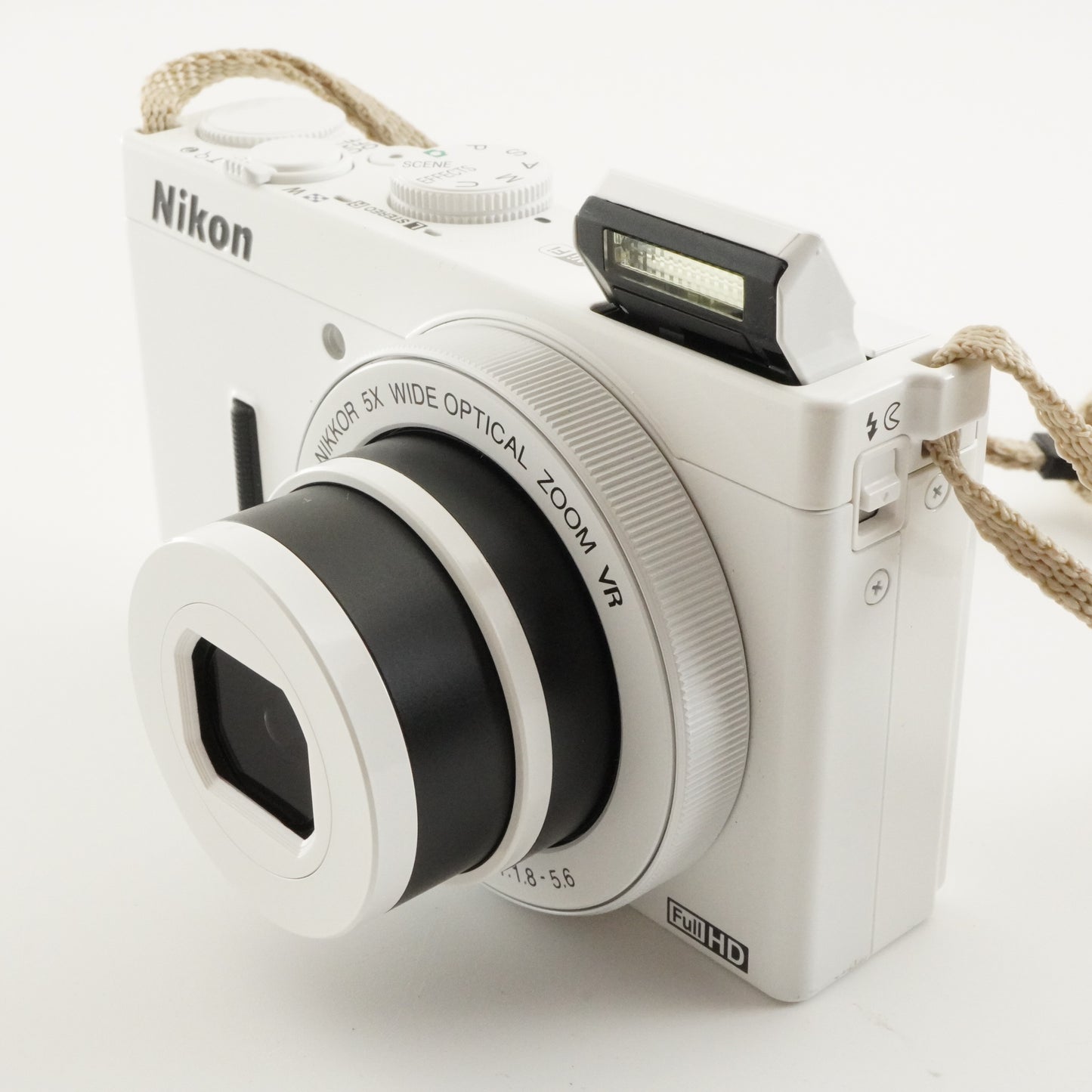 Nikon COOLPIX P340 White With 4GB SDHC Card from Japan #6449