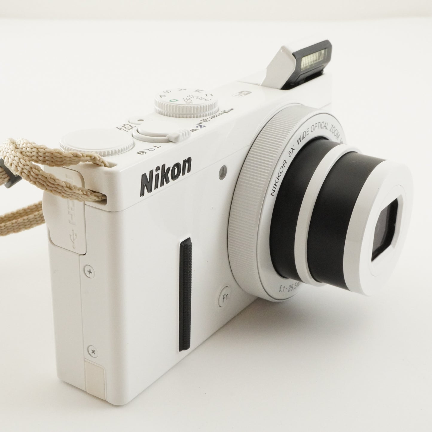 Nikon COOLPIX P340 White With 4GB SDHC Card from Japan #6449