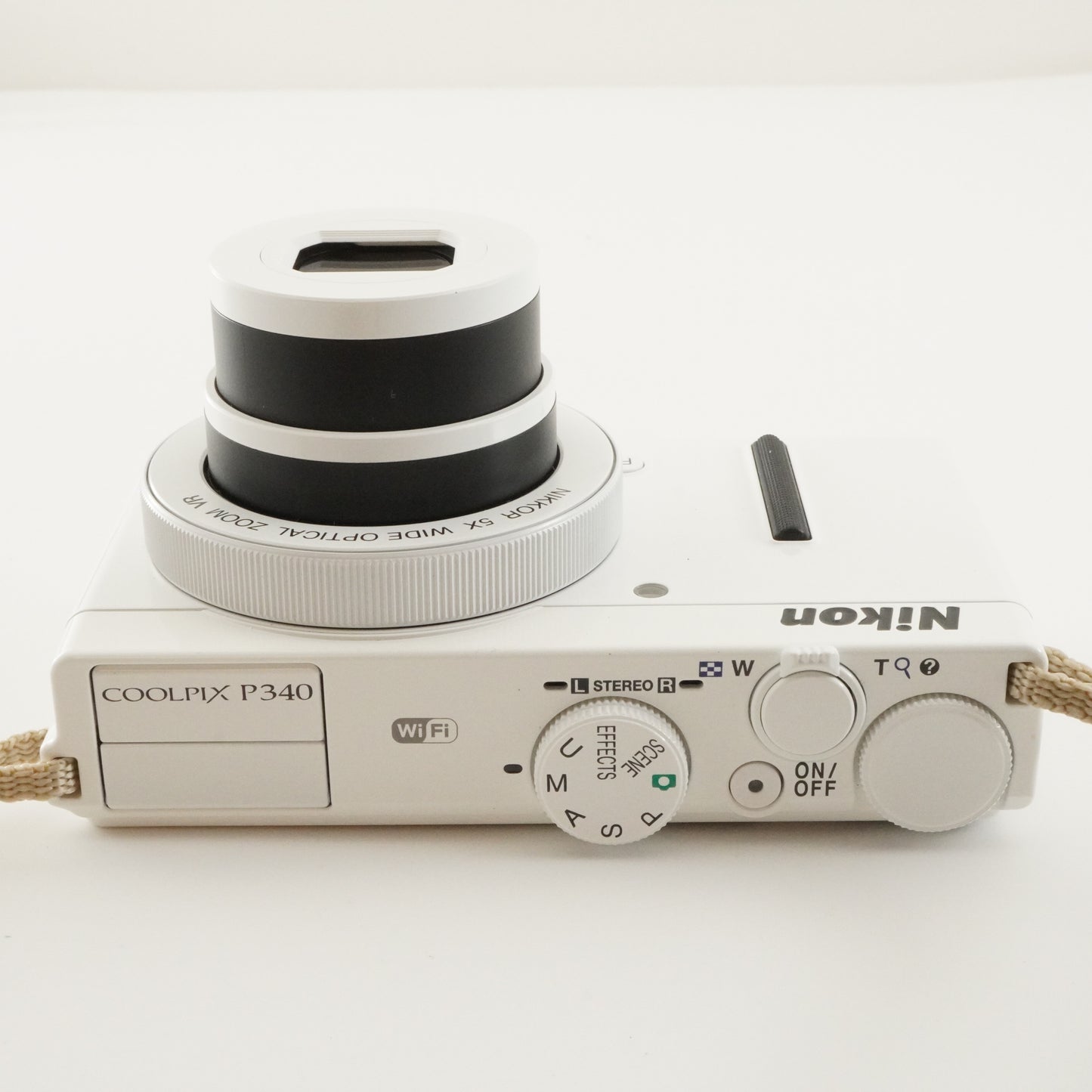 Nikon COOLPIX P340 White With 4GB SDHC Card from Japan #6449