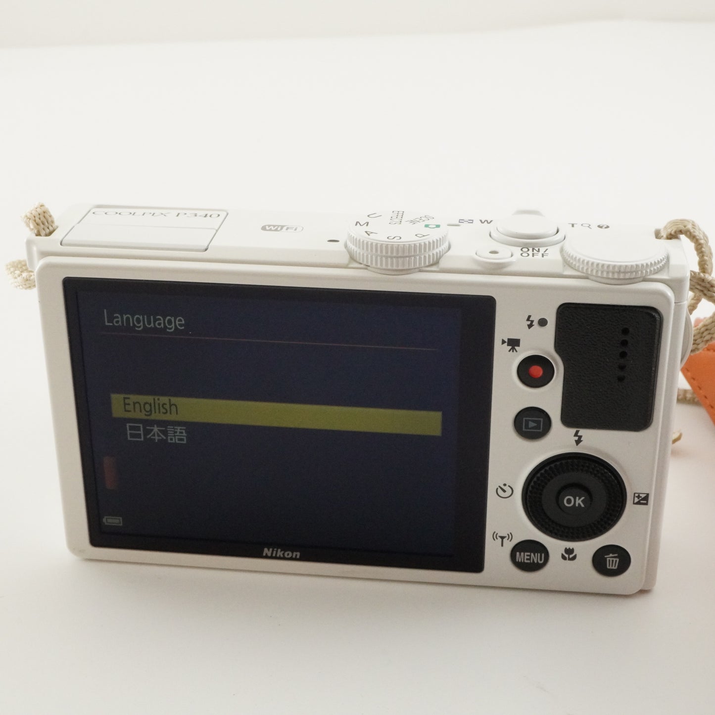 Nikon COOLPIX P340 White With 4GB SDHC Card from Japan #6449
