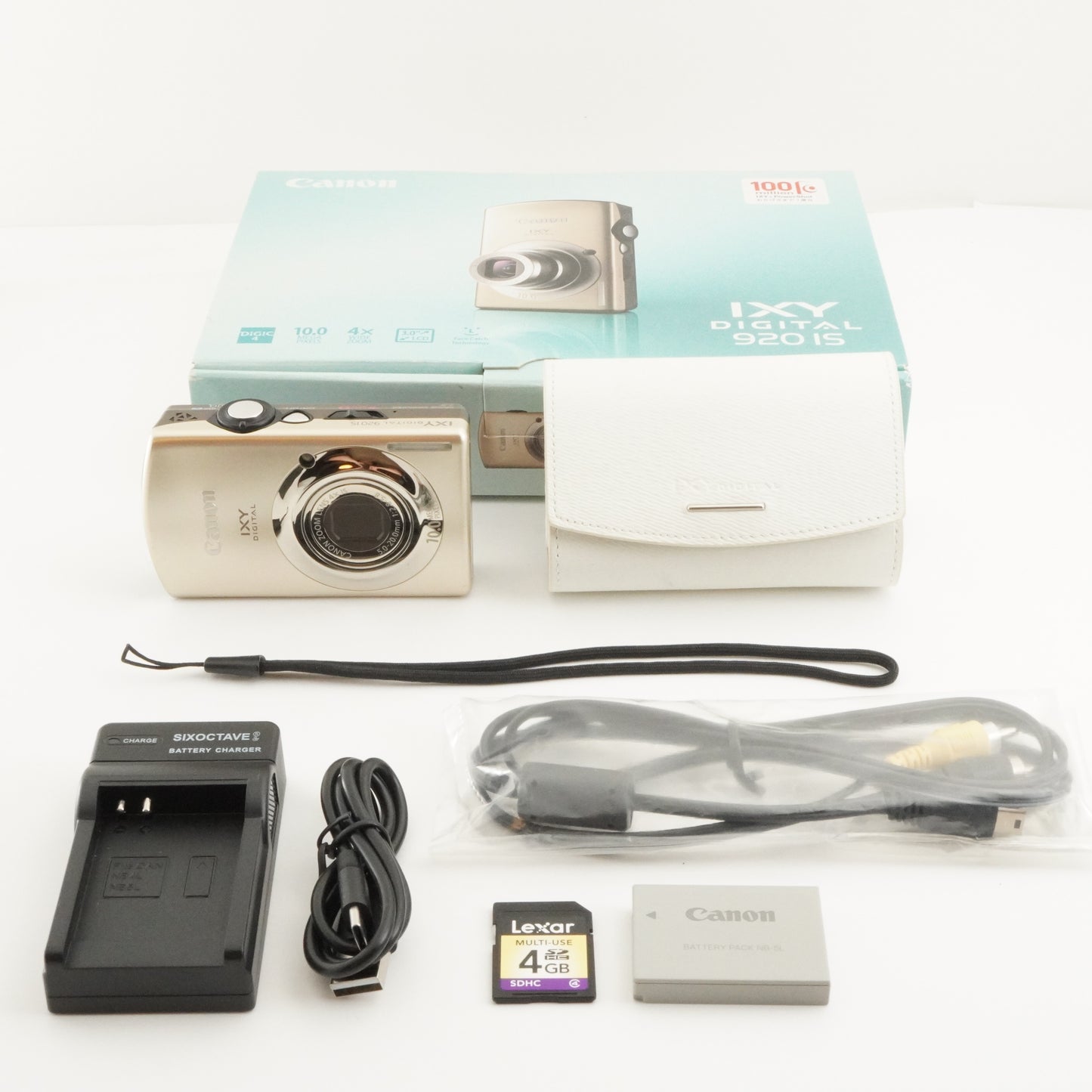 Canon IXY DIGITAL 920 IS In Box With 4GB SDHC Card from Japan #6523