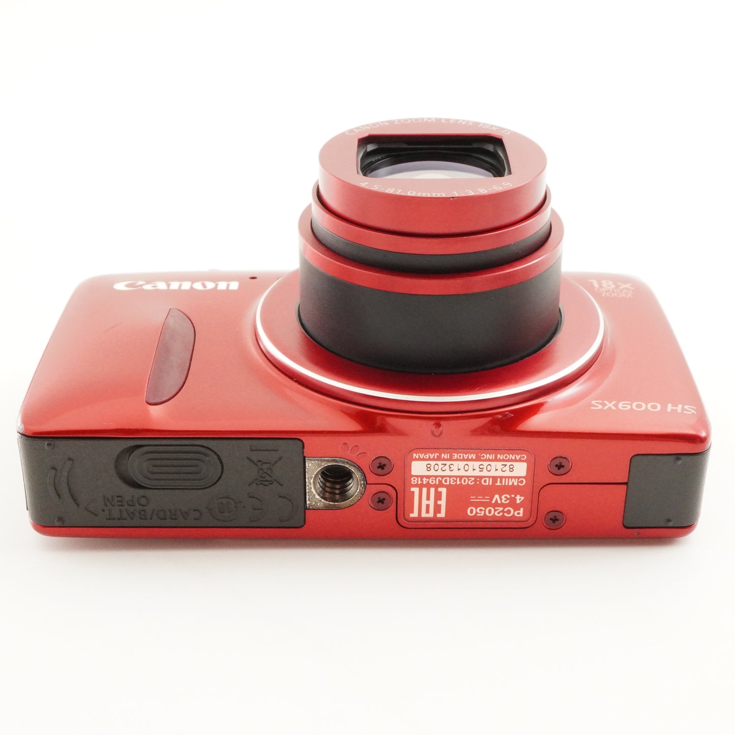 Canon PowerShot SX600 HS Red With 4GB SDHC Card Digital Camera from Japan #6936