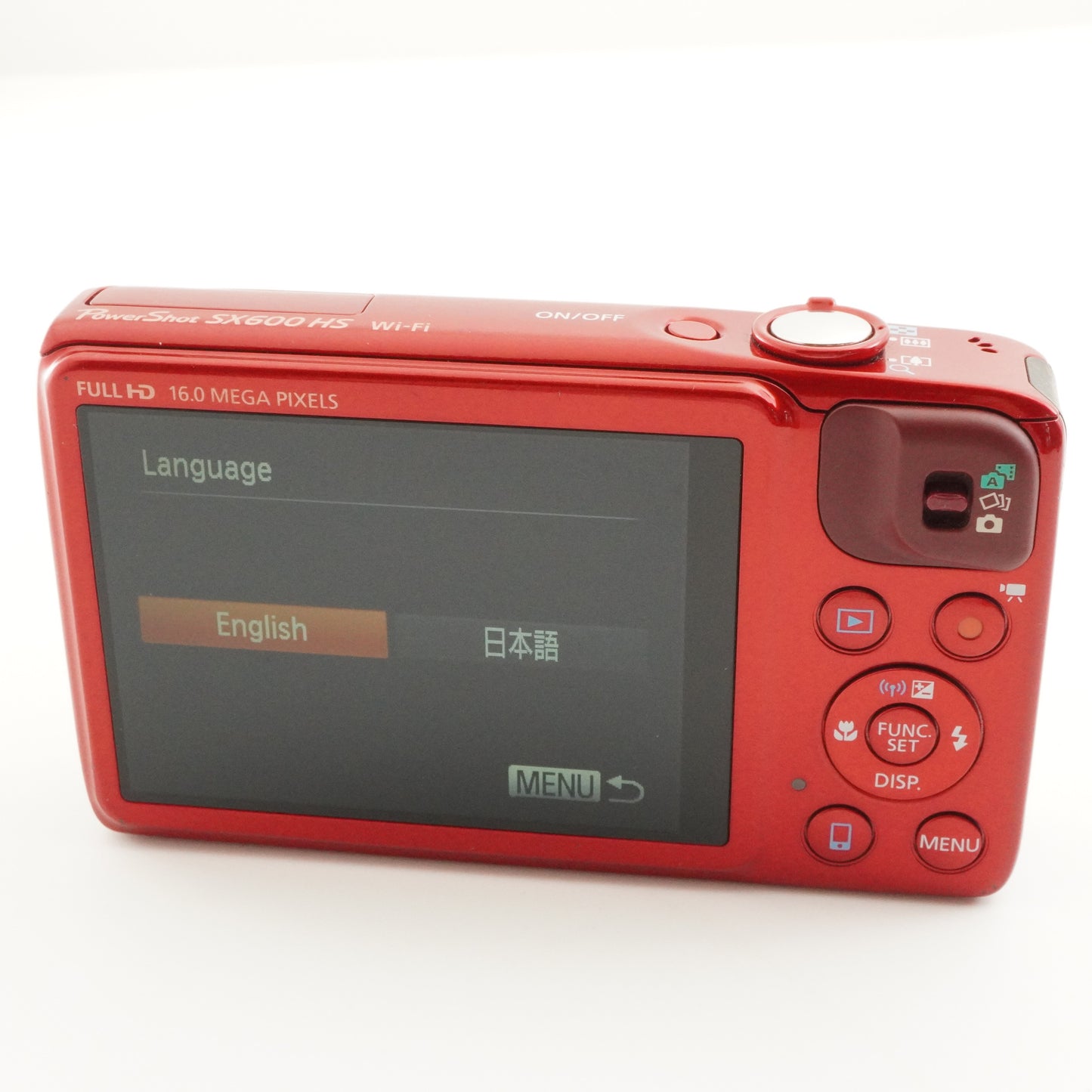 Canon PowerShot SX600 HS Red With 4GB SDHC Card Digital Camera from Japan #6936
