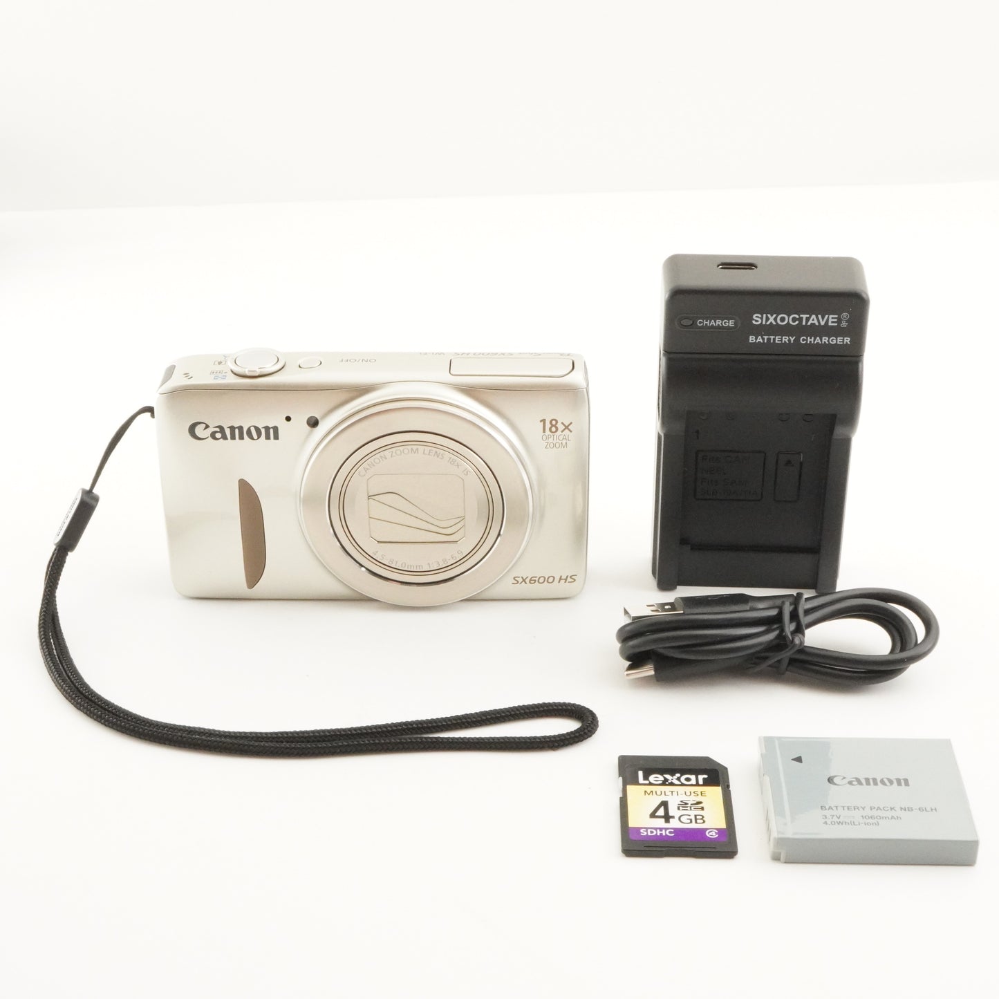 Canon PowerShot SX600 HS Gold With 4GB SDHC Card Digital Camera from Japan #6950